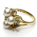 14K Yellow Gold Pearl Cocktail Ring